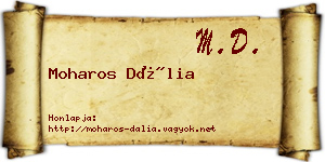 Moharos Dália névjegykártya